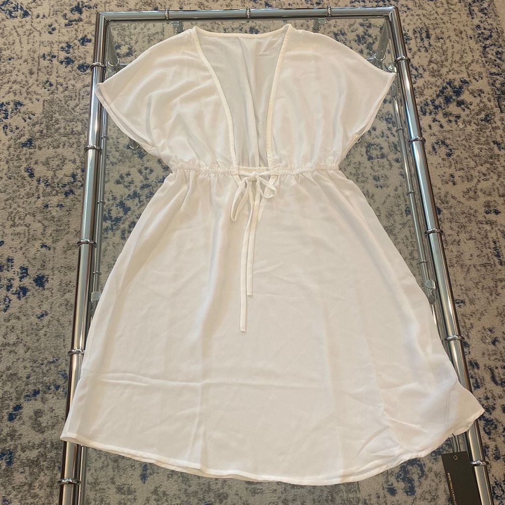 Pinkcolada swim cover up dress size XS white NWT